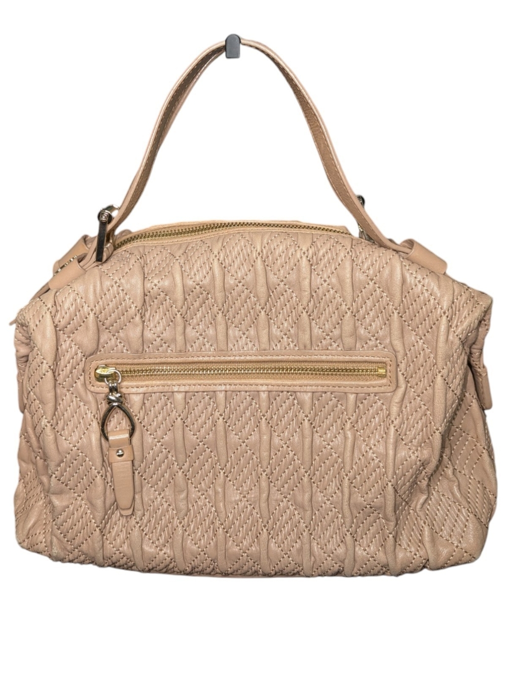Vintage Cole Haan Heritage Quilt Archer Taupe Satchel Bag